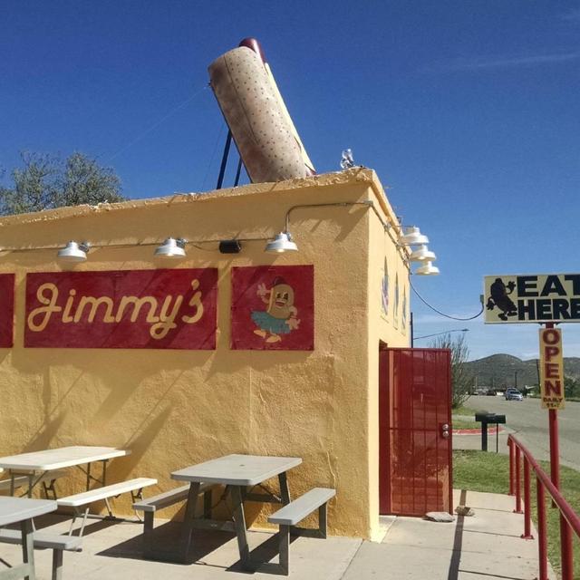 Lunch at Jimmy's Hot Dog, Bisbee AZ