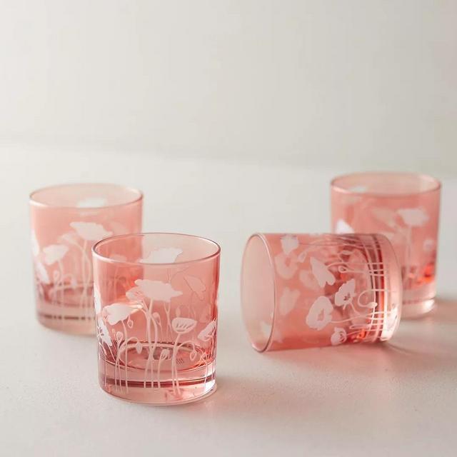 Poppy Glasses, Set of 4