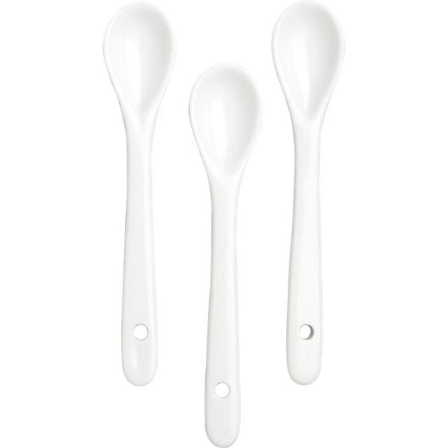 set of 3 micro porcelain spoons