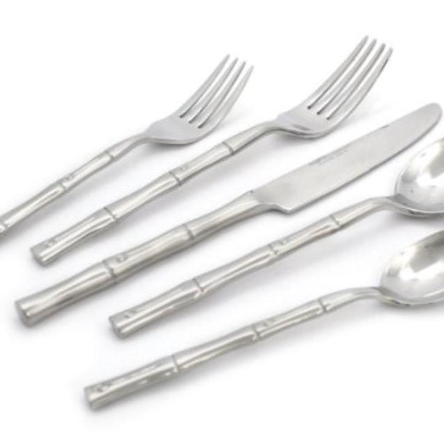 Hampton Forge Bamboo Mirror 20-Piece Flatware Set, L8520202NT