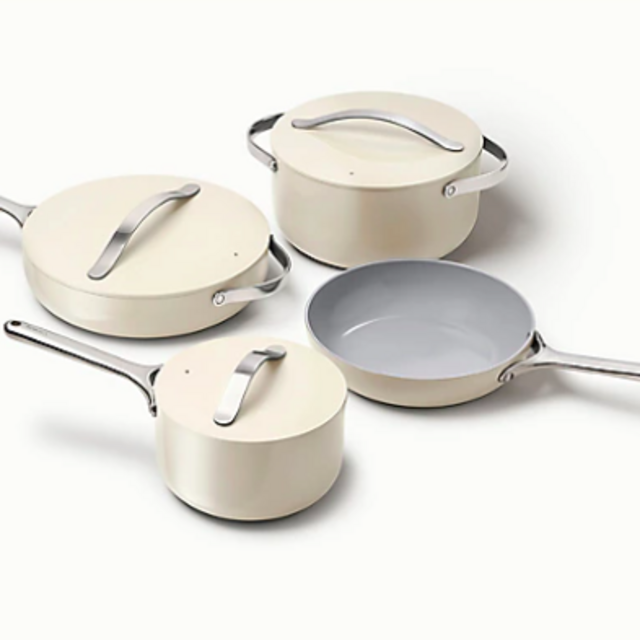 Caraway Ceramic Nonstick Aluminum 12-Piece Cookware Set