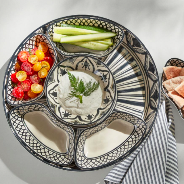 Marrakesh Melamine Sectioned Serving Platter