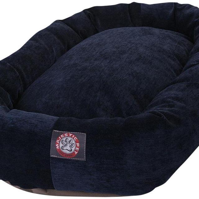 Majestic Pet Villa Collection Micro-Velvet Bagel Bed - Navy - 40 Inch