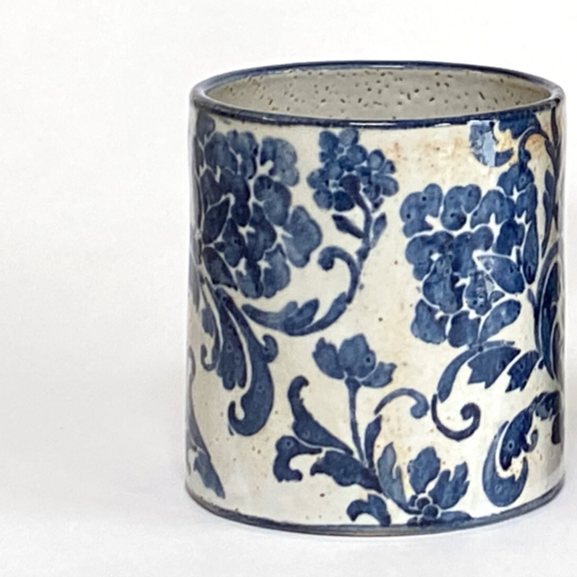 Indigo Utensil Crock