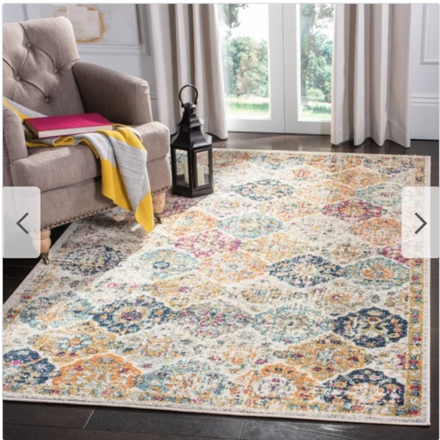 Safavieh Madison Bohemian Vintage Cream/ Multi Distressed Rug - 8' x 10'