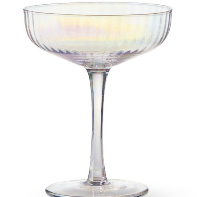 Iridescent Coupe Glasses, set of 4