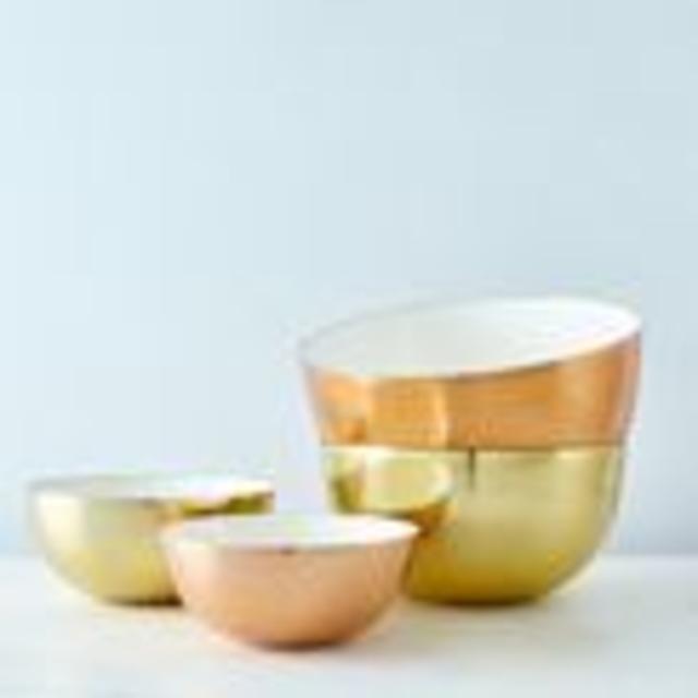 Copper, Brass, and Enamel Louise Bowls