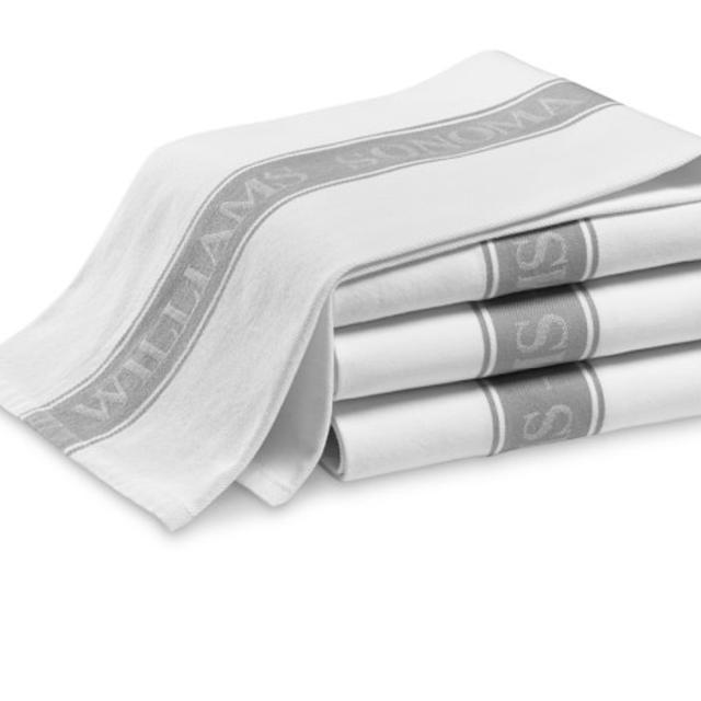 Williams Sonoma Classic Logo Towels, Set of 4, Drizzle
