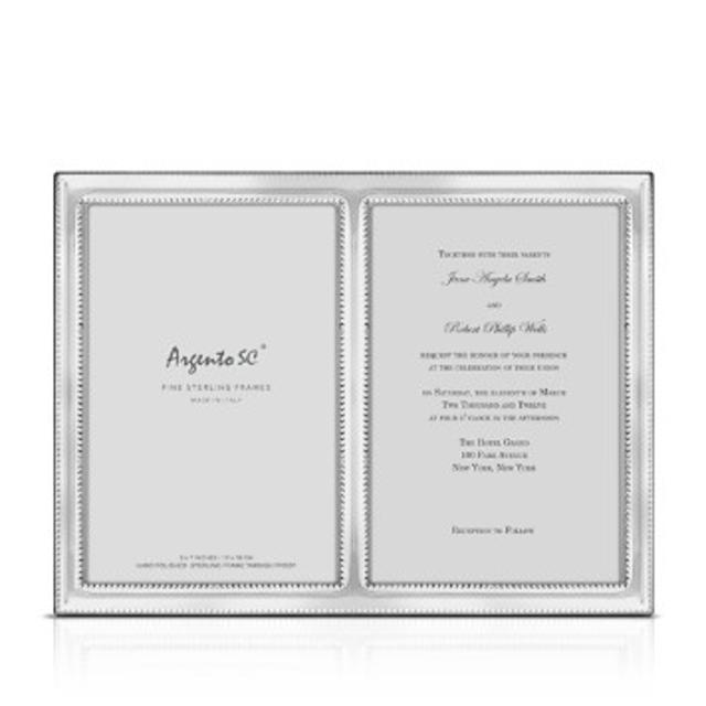 Argento SC Save the Date Double Bead Wedding Invitation Frame