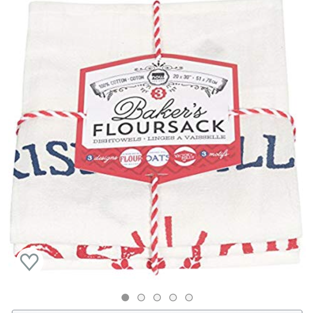 Now Designs Bakers Floursacks, Set of Three, in DRY GOODS
