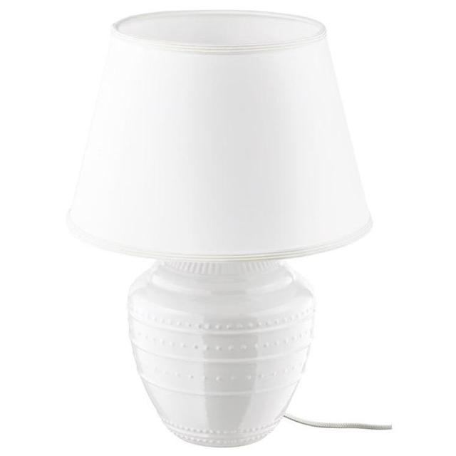 RICKARUM Table lamp with LED bulb, white, 19 "