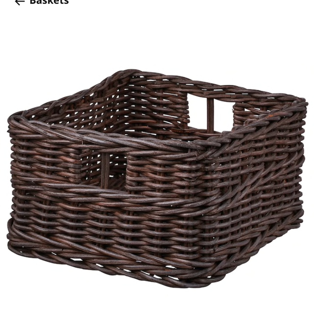 GABBIG Basket, dark brown, 9 ¾x11 ½x6 "
