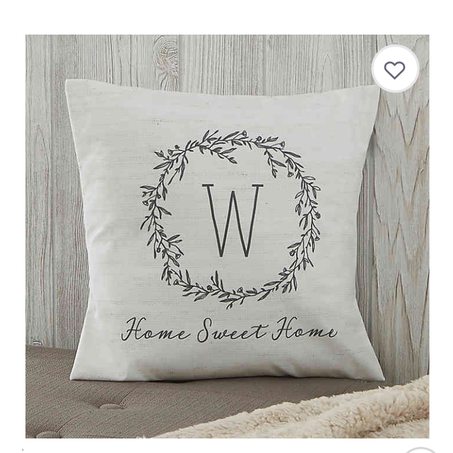 Personalized Farmhouse Floral 14x14 Inch Throw Pillow