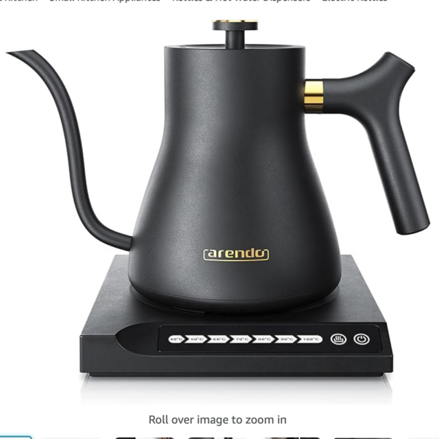 Gooseneck water kettle