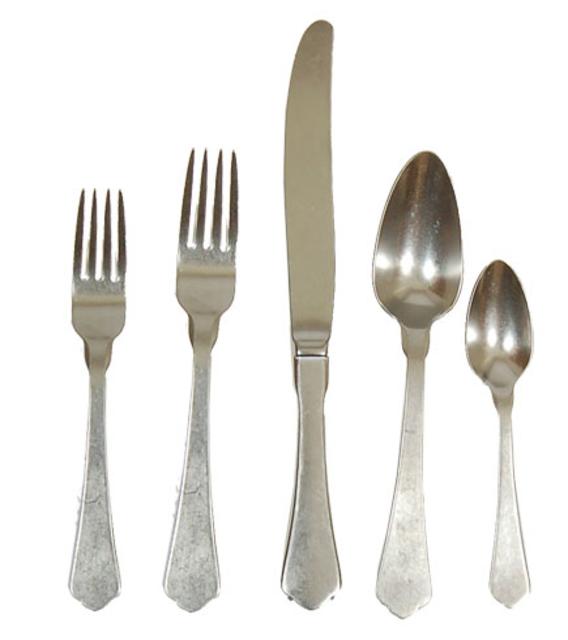 Astier de Villatte Stone Stainless Steel 5-Piece Setting