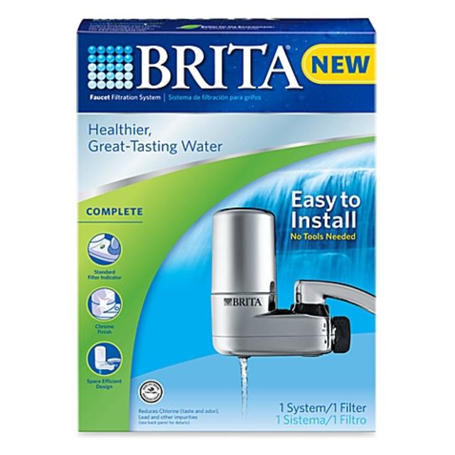 Brita® On Tap Chrome and Black Faucet Mount Filtration System