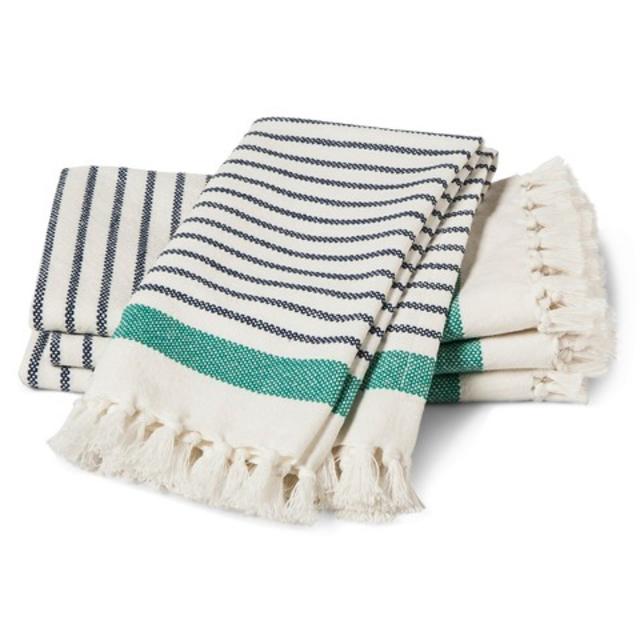 Set of 4 Engineer Stripe Napkin - Blue Threshold™ product details page