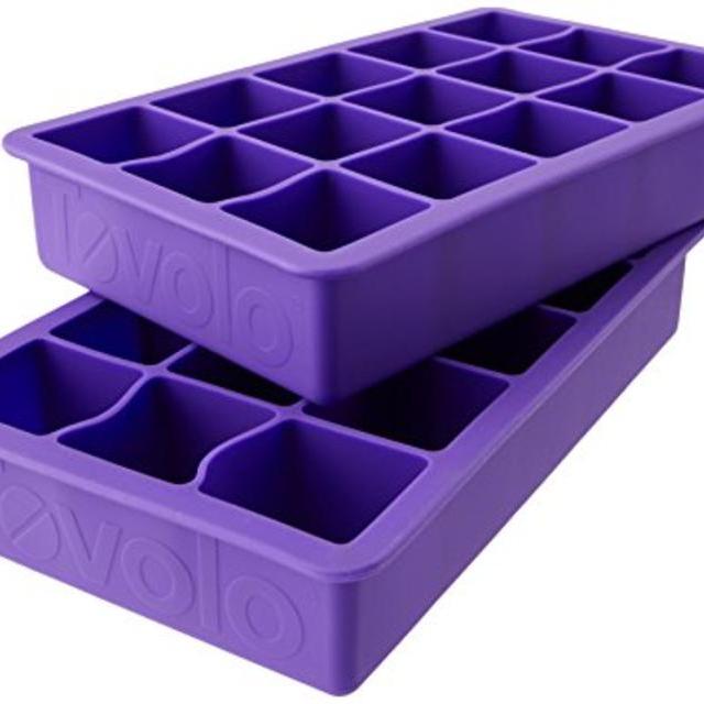 Tovolo Perfect Cube Ice Trays, Vivid Violet - Set of 2