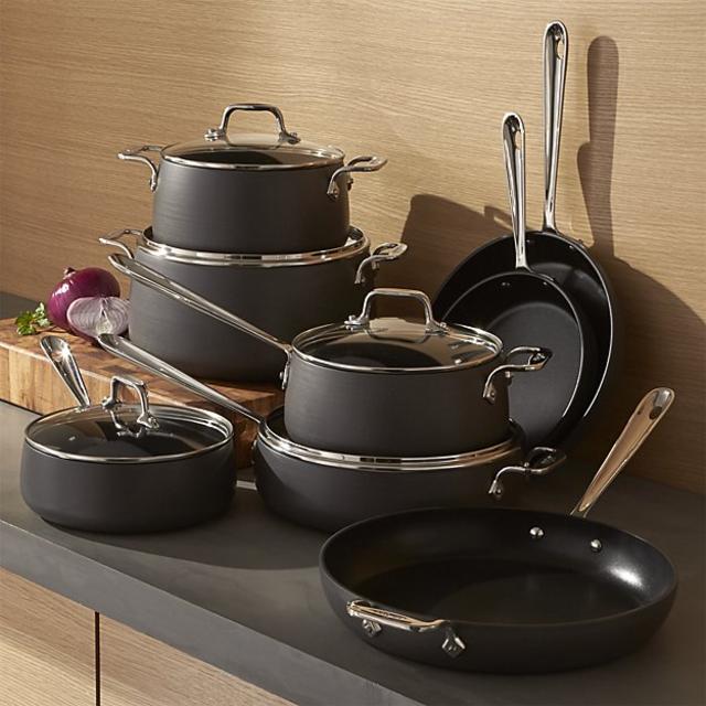 All-Clad ® HA1 Hard-Anodized Non-Stick 13-Piece Cookware Set with Bonus