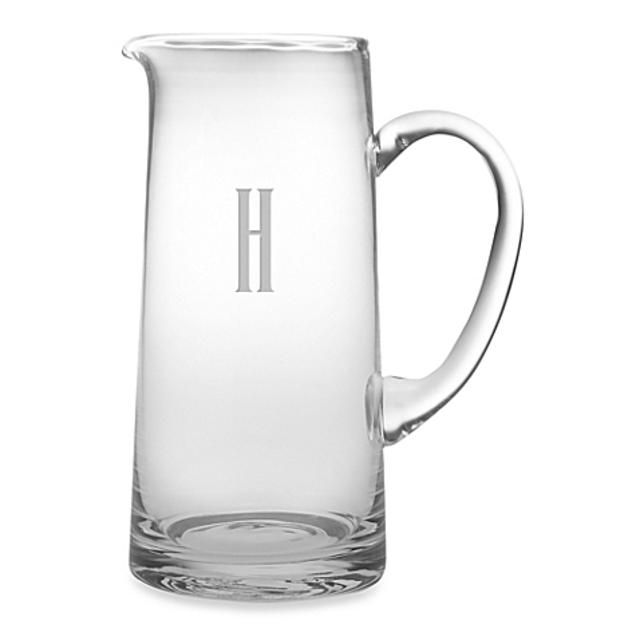 Susquehanna Glass Monogrammed Block Letter "H" Pitcher