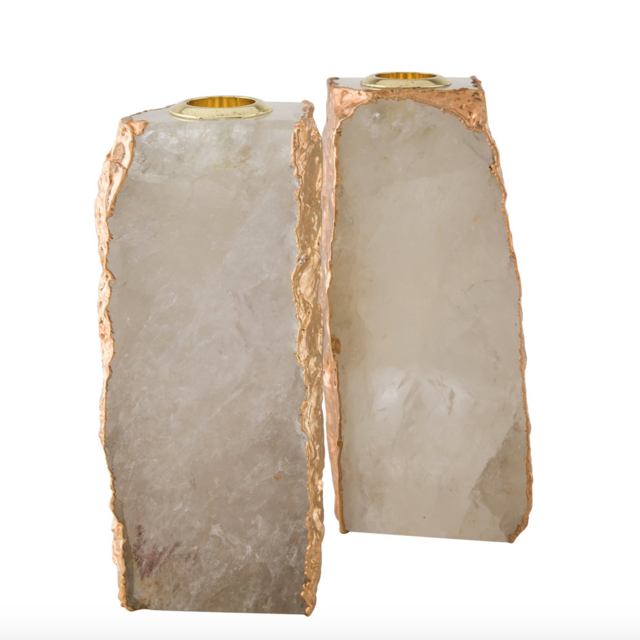 Anna by RabLabs Pair of Dourado Candlesticks