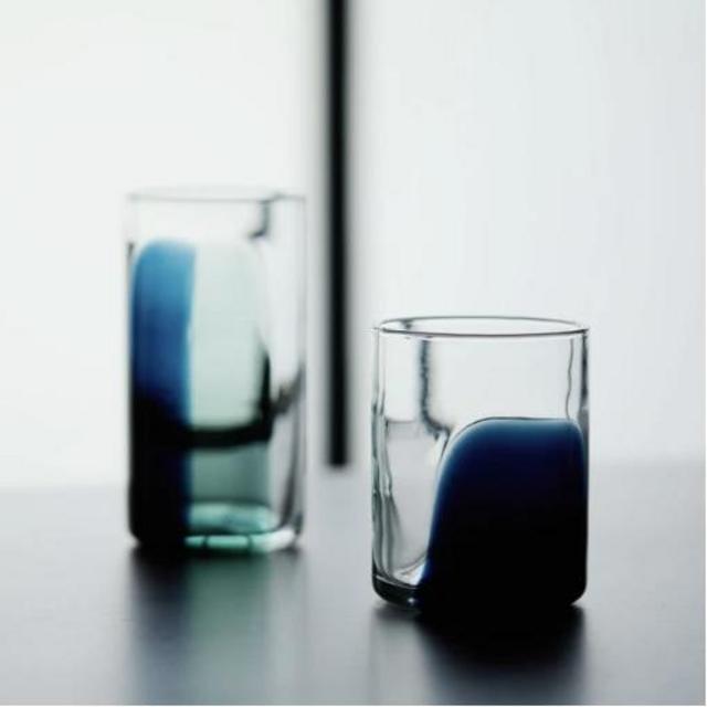 Wide Stripe Tumbler Blue