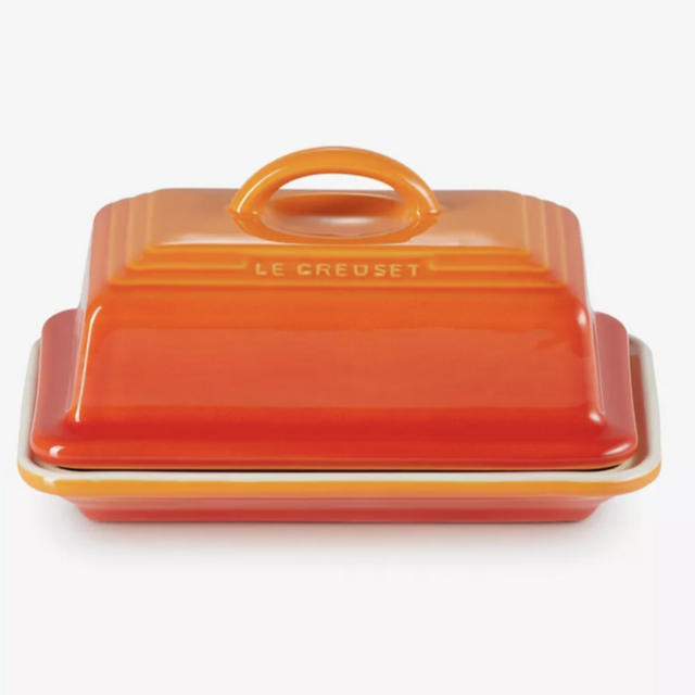 Stoneware butter dish 17cm