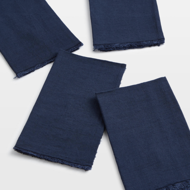 Whitney Linen Napkins Navy, set of four