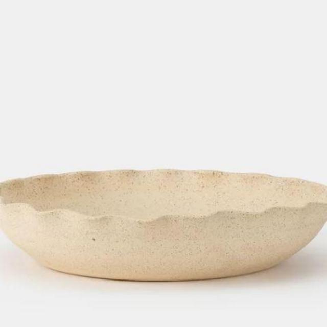 Ceramic Scalloped Serving Bowl