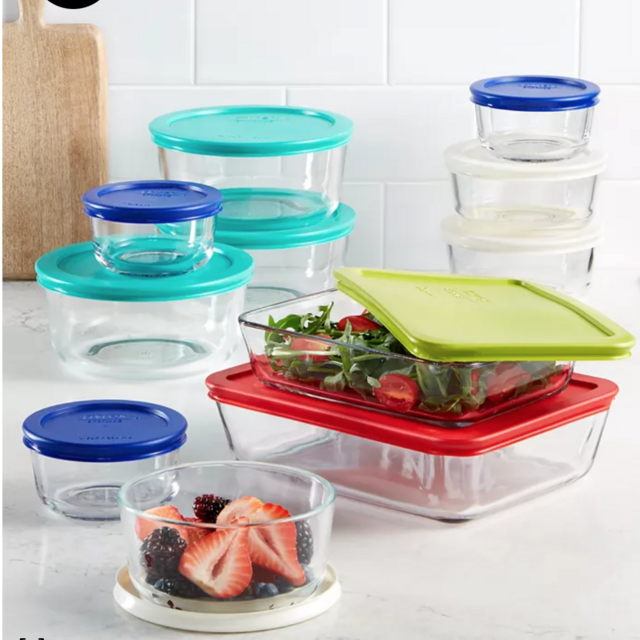 Pyrex 22 Piece Food Storage Container Set, Created for Macy's