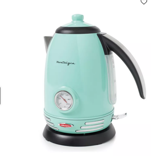 Nostalgia Retro Electric Water Kettle with Strix Thermostat