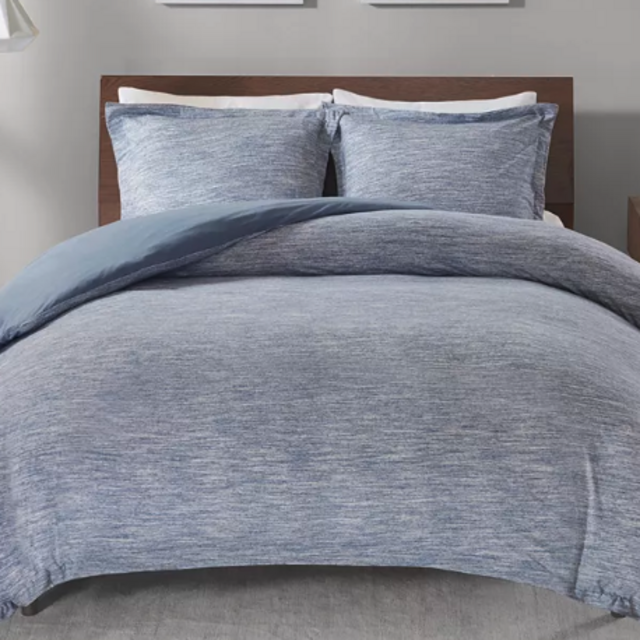 Urban Habitat CLOSEOUT! Space Dyed Full/Queen 3 Piece Melange Cotton Jersey Knit Duvet Cover Set