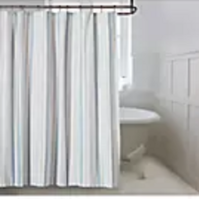 Bee & Willow™ Coastal Stripe 72-Inch x 86-Inch Shower Curtain in Blue Fog