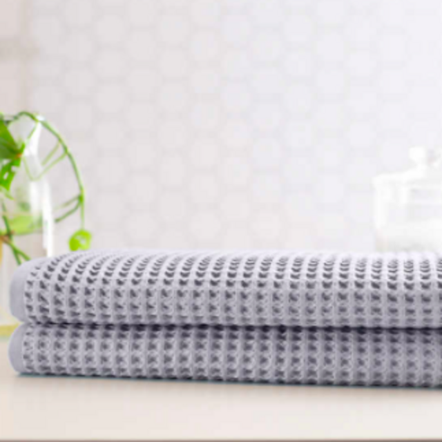 Japanese Waffle 2-Piece Bath Sheet Set