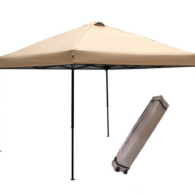 Abba Patio 10 x 10 ft Outdoor Pop Up Portable Shade Instant Folding Canopy with Roller Bag, Khaki