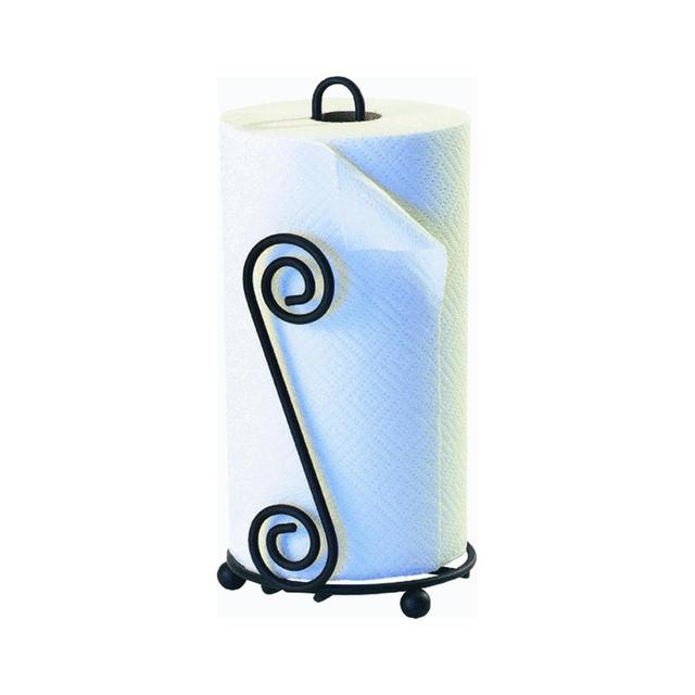 Spectrum Black Scroll Paper Towel Holder