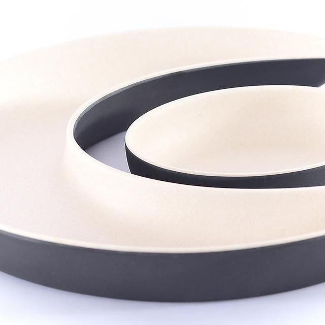 Bamboozle Eclipse Server Two-Piece Bamboo Serving Dish (Graphite/Natural)