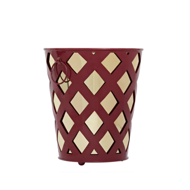 TRELLIS PLANTER, DARK RED