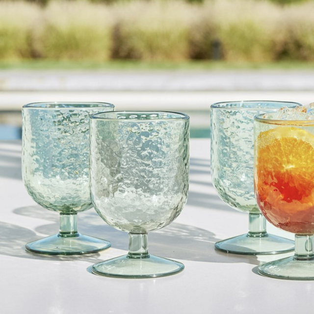Hammered Outdoor Goblets