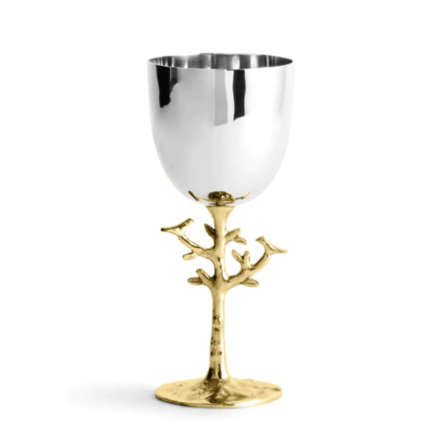 Tree of Life Gold Kiddush Cup