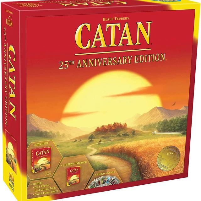 CATAN Board Game 25th Anniversary Edition | Includes The Base Game and The 5-6 Player Extension