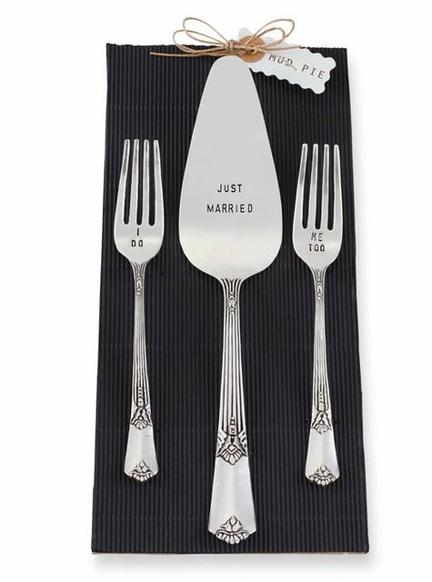 Mud Pie "I Do" Wedding Cake Server Set