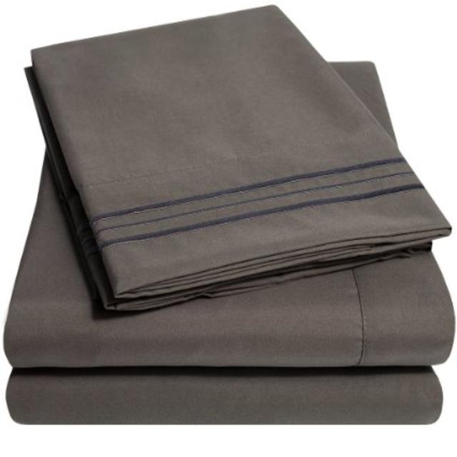 1500 Supreme Collection Bed Sheets - 4 Piece Bed Sheet Set Deep Pocket HIGHEST QUALITY & LOWEST PRICE, SINCE 2012 - Wrinkle Free Hypoallergenic Bedding - All Sizes, 23 Colors - King, Gray