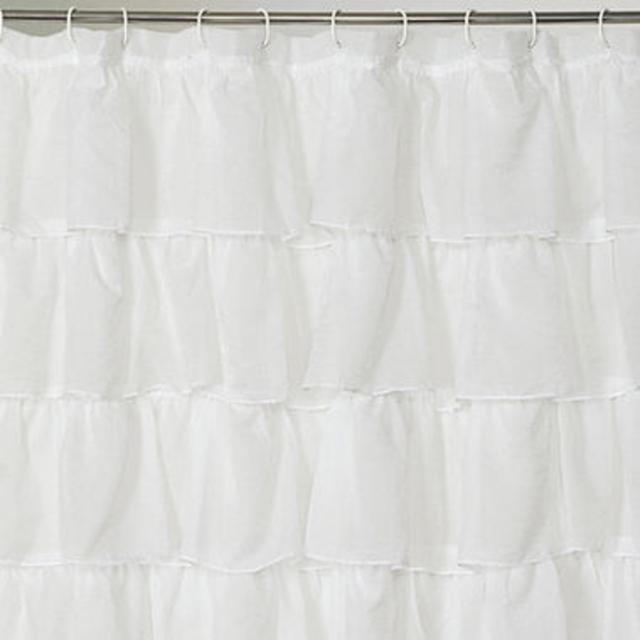 Layered Voile Shower Curtain