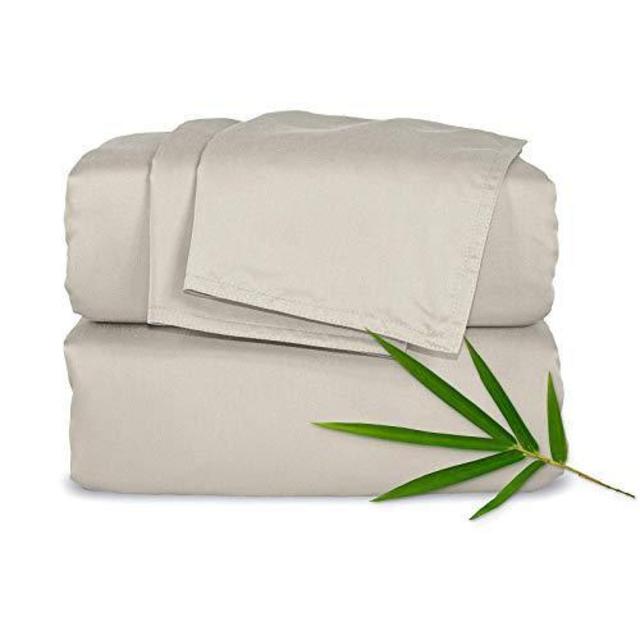 Pure Bamboo Sheets 4pc Bed Set - Size: Queen, Color: Sand