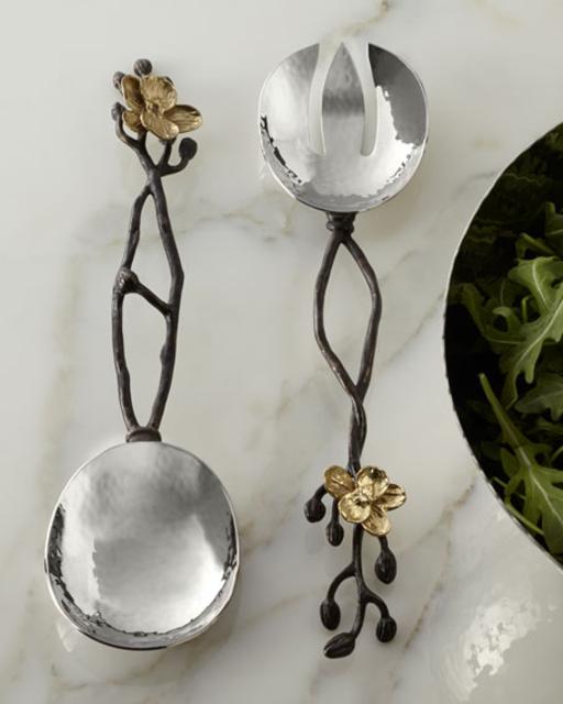 Michael Aram Two-Piece Gold Orchid Serving Set