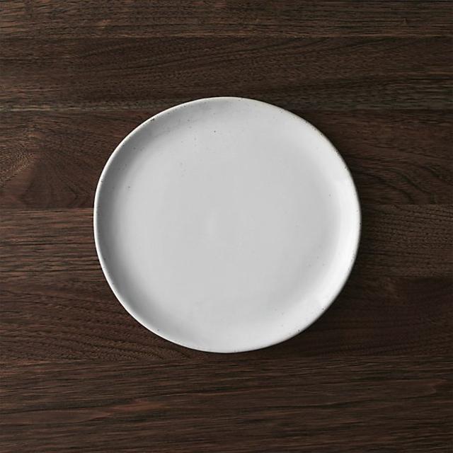 Welcome White Salad Plate