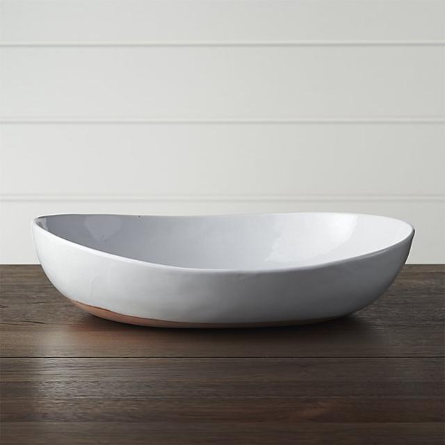 Welcome White Large Serving Bowl