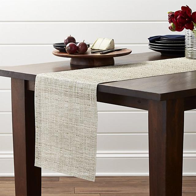 Chilewich ® Crepe Neutral 72" Table Runner