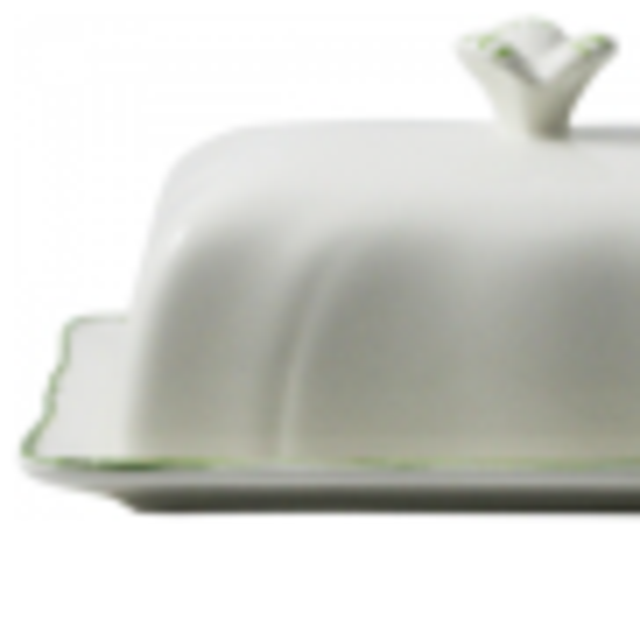 Gien Filet Vert Covered Butter Dish
